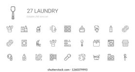 Easy Use Laundry Icon Set 스톡 벡터(로열티 프리) 2612082385 | Shutterstock