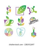 Leaf Logo Design Vector Template Set 스톡 벡터(로열티 프리) 1336027049 | Shutterstock