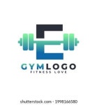 바벨이 있는 E 로고피트니스 짐 로고피트니스 스톡 벡터(로열티 프리) 1998166580 | Shutterstock