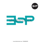 문자 ESP 로고 음수 공백 스톡 벡터(로열티 프리) 2548804389 | Shutterstock