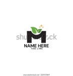 글자 M, 유기농 내추럴 로고, 허브 스톡 벡터(로열티 프리) 2329373859 | Shutterstock