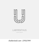 Letter U Labyrinth Vector Logo Template 스톡 벡터(로열티 프리) 279317999 | Shutterstock