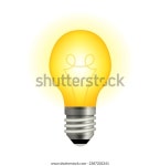 광선이 있는 전구가 빛난다. 에너지와 아이디어의 스톡 벡터(로열티 프리) 2387202241 | Shutterstock
