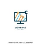 Logo Design Abstract Computer Repair Vector 스톡 벡터(로열티 프리) 1008616996 | Shutterstock