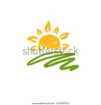 Logo Image Sun Green Field 스톡 벡터(로열티 프리) 1350487925 | Shutterstock