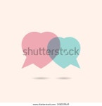로고 템플릿두 개의 하트 말풍선.러브 컨셉 스톡 벡터(로열티 프리) 248039869 | Shutterstock