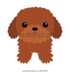 말티푸 푸들 갈색 개 강아지 아이콘. 스톡 벡터(로열티 프리) 2437457095 | Shutterstock