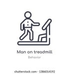 Linear Man On Treadmill Icon Behavior 스톡 벡터(로열티 프리) 1291313008 | Shutterstock