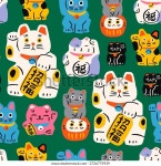 마네키 네코 세트 다양한 아시아 고양이. 스톡 벡터(로열티 프리) 2726775939 | Shutterstock