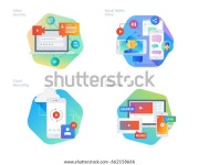 소셜 미디어 비디오, 클라우드 기록, VOD 스톡 벡터(로열티 프리) 662158666 | Shutterstock