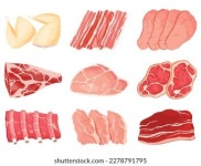 고기 아이콘이 설정되었습니다. 정육점 카운터 제품 스톡 벡터(로열티 프리) 2278791795 | Shutterstock