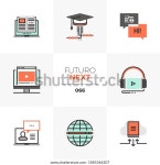온라인 강좌 프로그램, 모바일 비디오 강좌의 스톡 벡터(로열티 프리) 1085366207 | Shutterstock