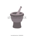 막자사발과 유봉입니다. 그라인더 볼. 주방 도구입니다. 스톡 벡터(로열티 프리) 2464014441 | Shutterstock