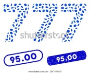 Mosaic 777자리의 텍스트와 95.00개의 문장으로 도장을 스톡 벡터(로열티 프리) 1647664507 | Shutterstock