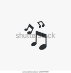 음악 노트 멜로디 벡터 아이콘 스톡 벡터(로열티 프리) 2001479489 | Shutterstock