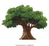 흰색보다 큰 나무 벡터 스톡 벡터(로열티 프리) 2308845747 | Shutterstock