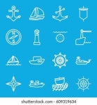 Sea Symbols Line Icons 스톡 벡터(로열티 프리) 569913628 | Shutterstock