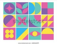 Neo Geometric Shape Illustration Set 스톡 벡터(로열티 프리) 2600462099 | Shutterstock