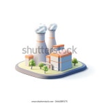 원자력 발전소, 공장, 생산, 3D 산업 스톡 벡터(로열티 프리) 2466089175 | Shutterstock