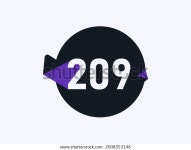 숫자 209 로고 아이콘 디자인 벡터 스톡 벡터(로열티 프리) 2008353146 | Shutterstock