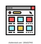 웹 페이지 템플릿 컴퓨터 기술 아이콘 스톡 벡터(로열티 프리) 2551330049 | Shutterstock