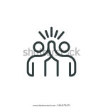 아웃라인 아이콘 두 사람이 하이파이브를 하거나 스톡 벡터(로열티 프리) 2494179471 | Shutterstock