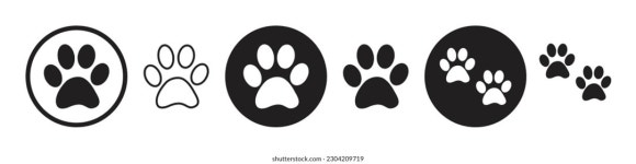 Paw 아이콘 집합 그림입니다. 발자국 및 스톡 벡터(로열티 프리) 2369785209 | Shutterstock