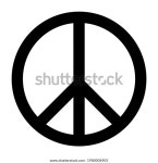 검정색 평화 기호 아이콘 스톡 벡터(로열티 프리) 1980006905 | Shutterstock