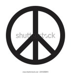 평화 기호 벡터 아이콘, 격리된 배경 스톡 벡터(로열티 프리) 2355200855 | Shutterstock