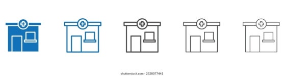 약국 건물 라인 아이콘 스톡 벡터(로열티 프리) 513562048 | Shutterstock