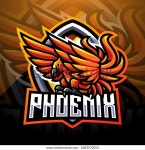 피닉스 에스포트 마스코트 로고 디자인 스톡 벡터(로열티 프리) 1803170554 | Shutterstock