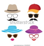 Photo Booth Vector Props Summer Hats 스톡 벡터(로열티 프리) 1055839643 | Shutterstock