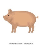 Pig Animal Farm Isolated Icon 스톡 벡터(로열티 프리) 631291577 | Shutterstock