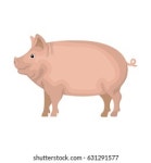 Pig Animal Farm Isolated Icon 스톡 벡터(로열티 프리) 631291577 | Shutterstock