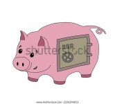 금속 안전 문이 옆에 있는 돼지 스톡 벡터(로열티 프리) 2226296811 | Shutterstock