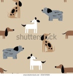 예쁜 강아지 어린이 패션 패턴 디자인 스톡 벡터(로열티 프리) 2536725283 | Shutterstock