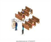신부는 교회의 성미사 동안 성찬식 웨이퍼를 스톡 벡터(로열티 프리) 1751663279 | Shutterstock