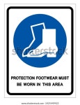 Protection Footwear Must Be Worn This 스톡 벡터(로열티 프리) 1425449423 | Shutterstock