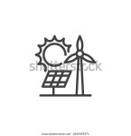 재생 가능한 에너지 유형 라인 아이콘 스톡 벡터(로열티 프리) 2465493371 | Shutterstock
