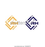RH R H 문자 로고 디자인. 스톡 벡터(로열티 프리) 2426834975 | Shutterstock