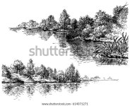 강은 흑백으로 변한다 스톡 벡터(로열티 프리) 614071271 | Shutterstock
