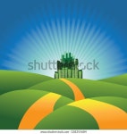 에메랄드 시티로 가는 길EPS 8 벡터입니다.열린 스톡 벡터(로열티 프리) 128255684 | Shutterstock