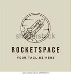 로켓 스페이스 라인 art simple vintage 스톡 벡터(로열티 프리) 2157203373 | Shutterstock