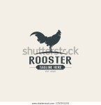 루스터 로고 디자인 프리미엄 벡터 스톡 벡터(로열티 프리) 1707951193 | Shutterstock