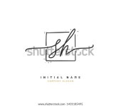 S H SH Beauty 벡터 초기 스톡 벡터(로열티 프리) 1431185495 | Shutterstock