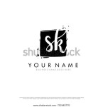 S K Initial Square Logo Template 스톡 벡터(로열티 프리) 792683770 | Shutterstock