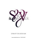 S V Sv Logo Initial Vector 스톡 벡터(로열티 프리) 1451107643 | Shutterstock