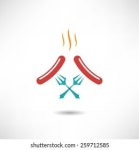 Sausage Icon 스톡 벡터(로열티 프리) 185433458 | Shutterstock