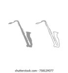 Saxophone Black Icon 스톡 벡터(로열티 프리) 748825267 | Shutterstock