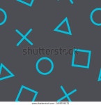 Seamless Pattern Blue Geometry Game Station 스톡 벡터(로열티 프리) 1498596575 | Shutterstock